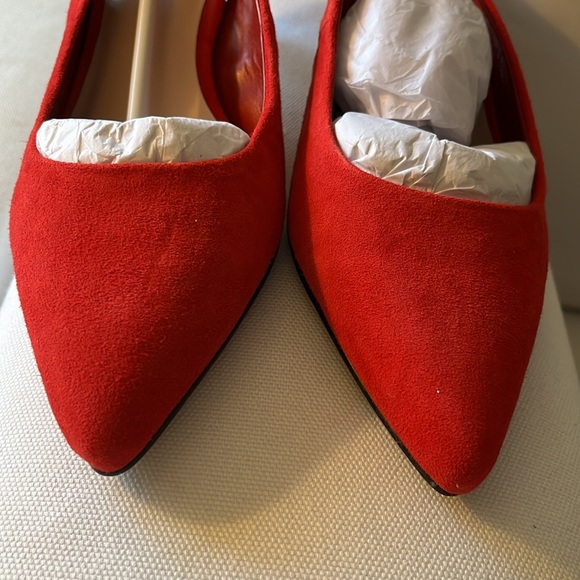 NIB Bella Vita The Scarlett Italian Leather Red Slingback Kitten Heels size 9 - Picture 11 of 13